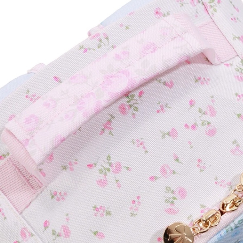LoveShackFancy school girls floral backpack pastel pink blue w bow PB - Picture 5 of 6